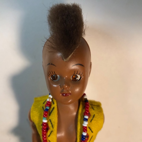 1950s Native American Doll W/Mohawk sleepy eyes 👀 - Picture 8 of 13
